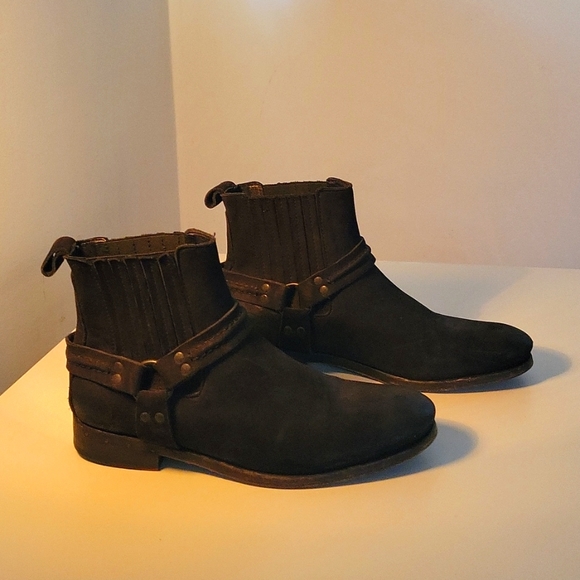 All Saints Dakot Leather Booties with Harness and Leather Sole. Size 39 (8.5 US) - Picture 9 of 13